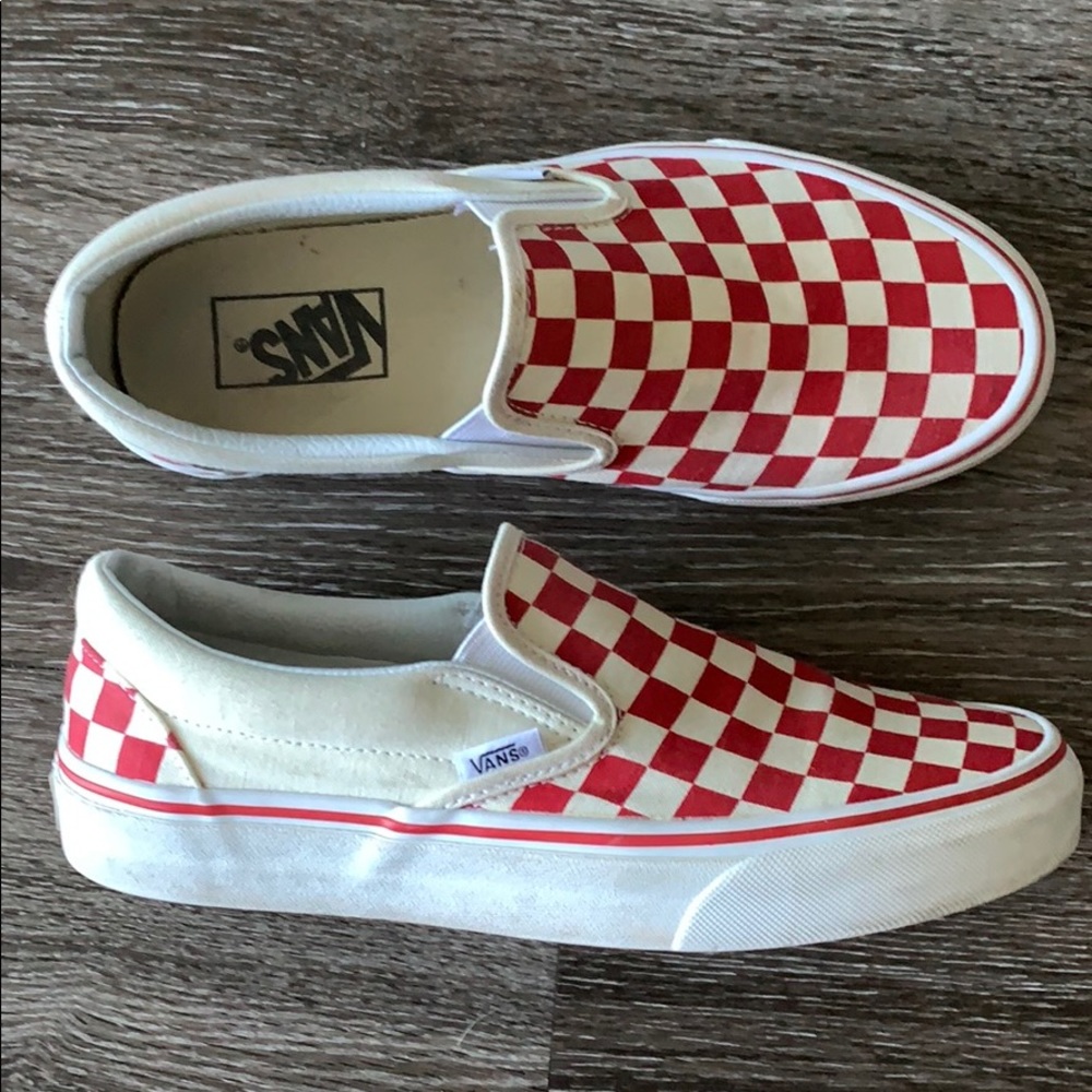 Vans slip-on - red checkerboard